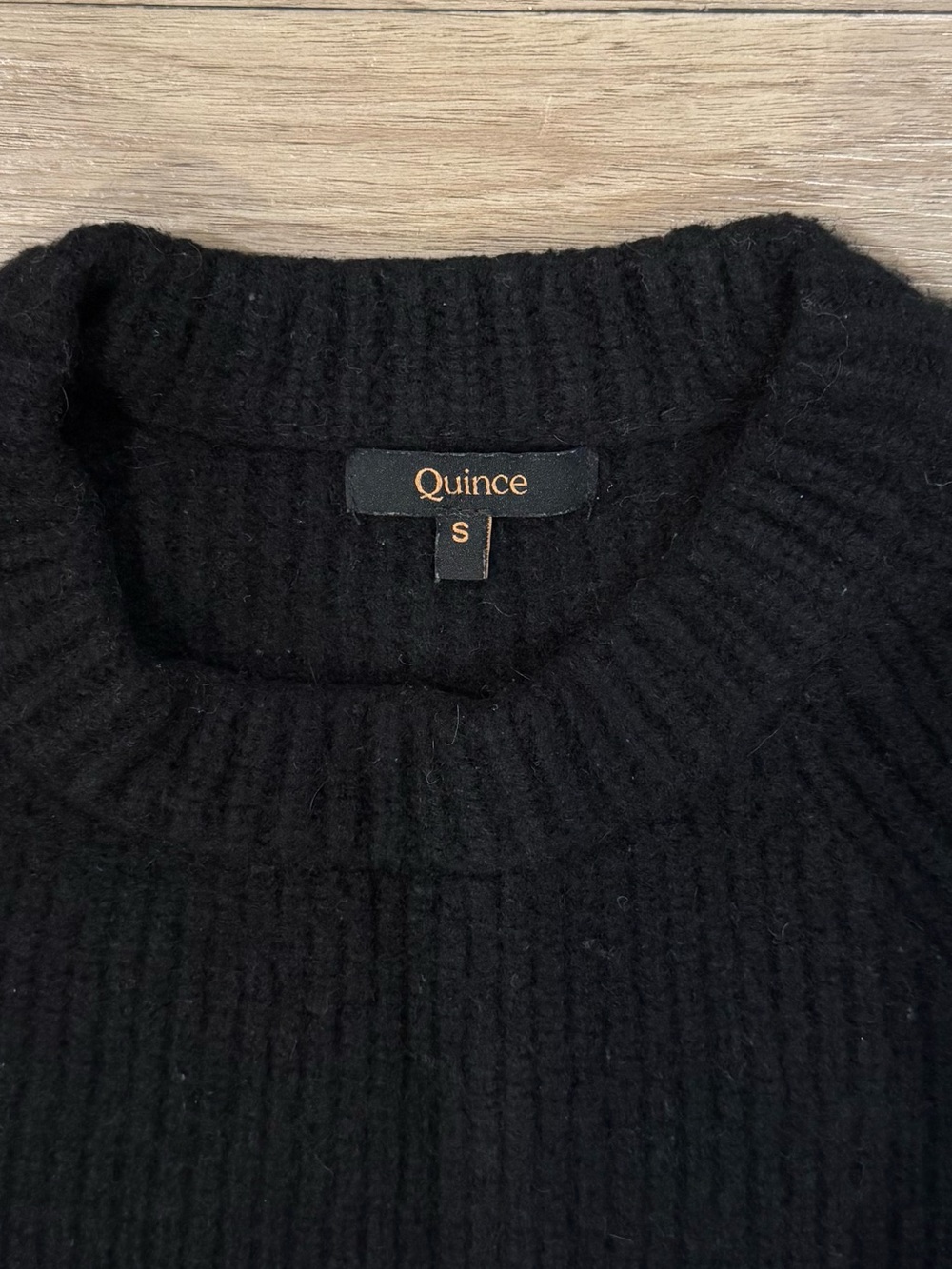 Quince Black Crewneck Sweater - Picture 8 of 10